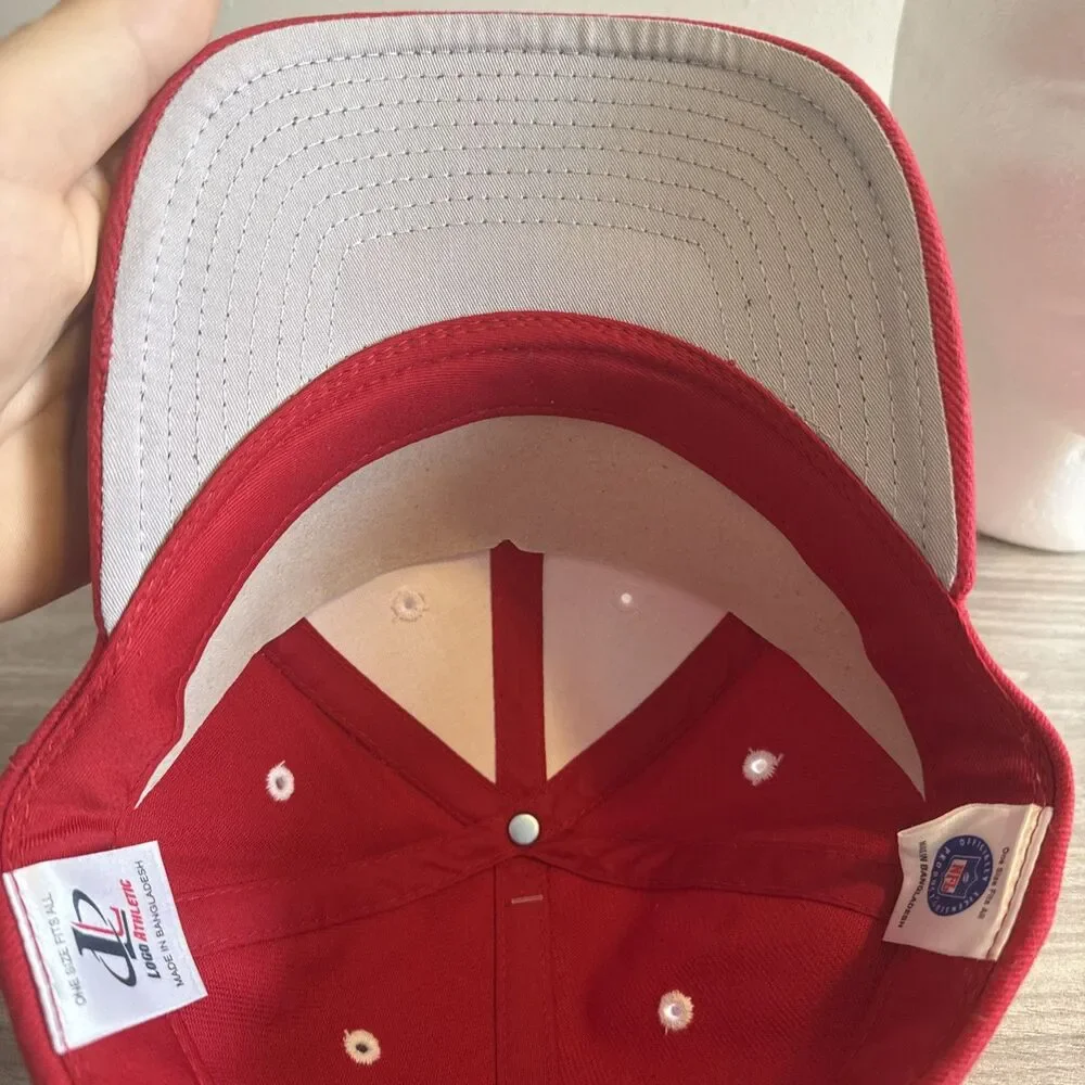 Vintage Logo Athletic Kids Adjustable‎ Hat Red Kansas City Chiefs NFL NWT